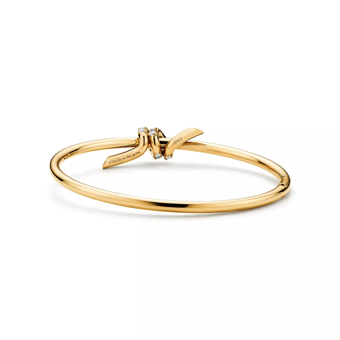 Tiffany Knot Wire Bangle with Diamonds