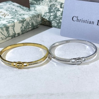 Dior Liora Crystal CD Oval Link Cuff Bracelet